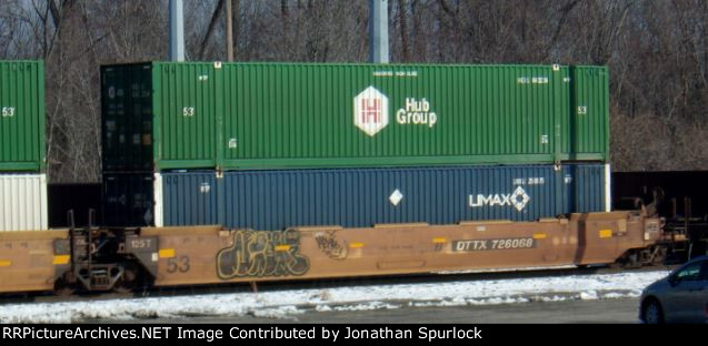 DTTX 726068B and two containers